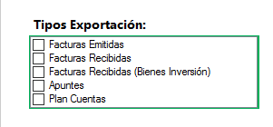 Tipos Exportación